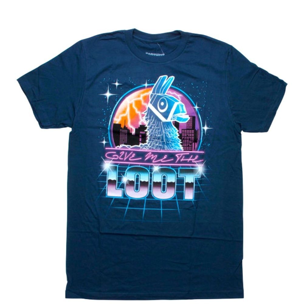 FORTNITE Llama Give Me the Loot navy blue T-Shirt